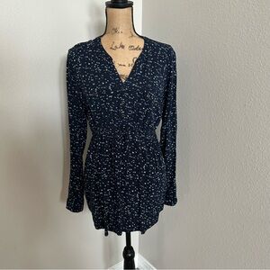 Motherhood Maternity Navy Patterned Blouse